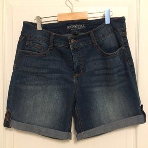 Soundstyle Jean Shorts, Mid-Length, Size 8